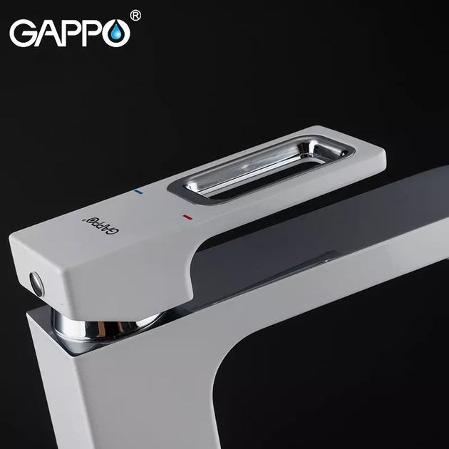 Смеситель для умывальника GAPPO G1017-8 белый/хром - изображение 8