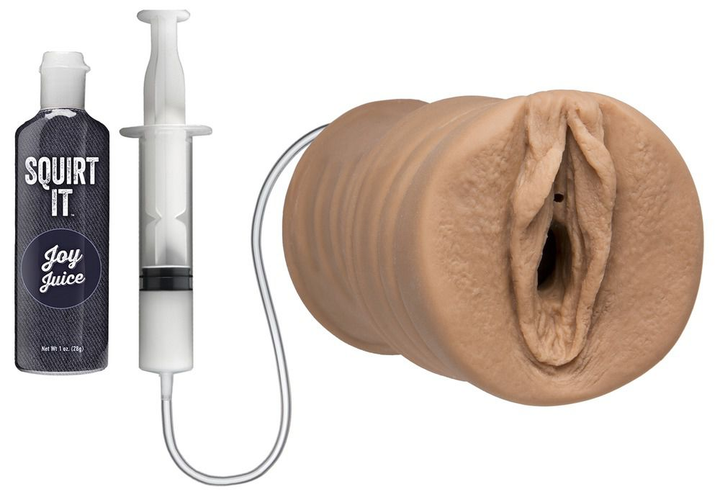 Мастурбатор Doc Johnson Squirt It: Squirting Pussy Stroker with Joy Juice колір тілесний-карамель (21802852000000000) - зображення 1