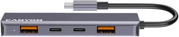USB-хаб Canyon DS-18 5in1 USB-C Grey (CNS-TDS18) - зображення 5