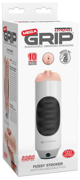 Мастурбатор-вагина Pipedream Extreme Toyz Mega Grip Vibrating Stroker Pussy (20429000000000000) - изображение 8