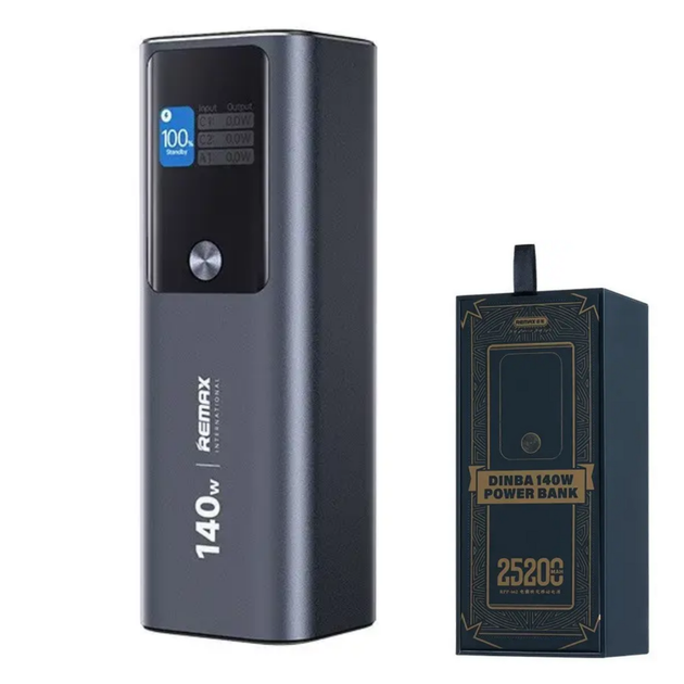 Повербанк Remax RPP-662 25200mAh 140W швидка зарядка 1USB/2Type-C Синій - Фото 2 Повербанк Remax RPP-662 25200mAh 140W швидка зарядка 1USB/2Type-C Синій - зображення 2