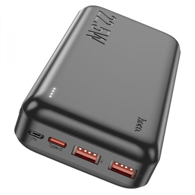 Павербанк Hoco J101A 20000mAh 22.5W с быстрой зарядкой 2USB/Type-C Черный - изображение 3