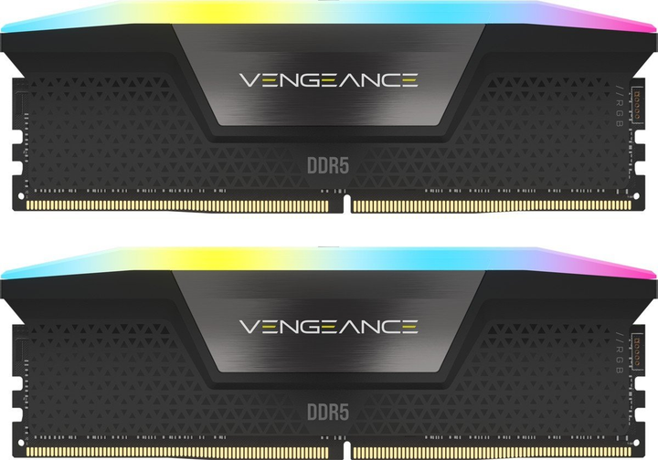 Оперативна пам'ять Corsair DDR5-6000 32768MB PC5-48000 (Kit of 2x16384) Vengeance RGB Black (CMH32GX5M2B6000C36) - зображення 1