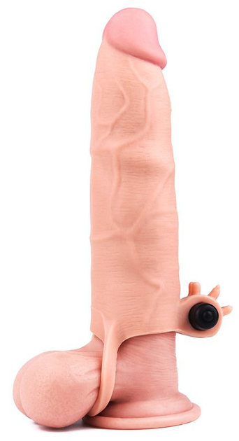 Насадка на пеніс з вібрацією Pleasure X-Tender Series Perfect for 5-6.5 inches Erect Penis колір тілесний (18910026000000000) - зображення 4