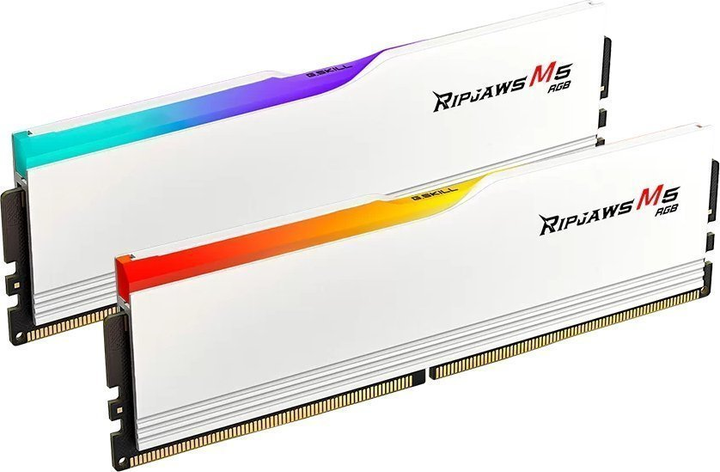 Оперативна пам'ять G.Skill DDR5-6400 32768MB PC5-51200 (Kit of 2x16384) Ripjaws M5 White (F5-6400J3648F16GX2-RM5RW) - зображення 3