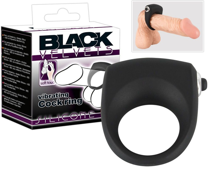 Ерекційне кільце з вібрацією Black Velvets Vibrating Cockring (19964000000000000) - зображення 8