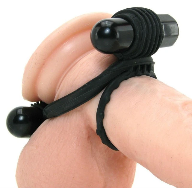 Эрекционное виброкольцо Optimale Vibrating Double C-Ring цвет черный (14619005000000000) - изображение 2