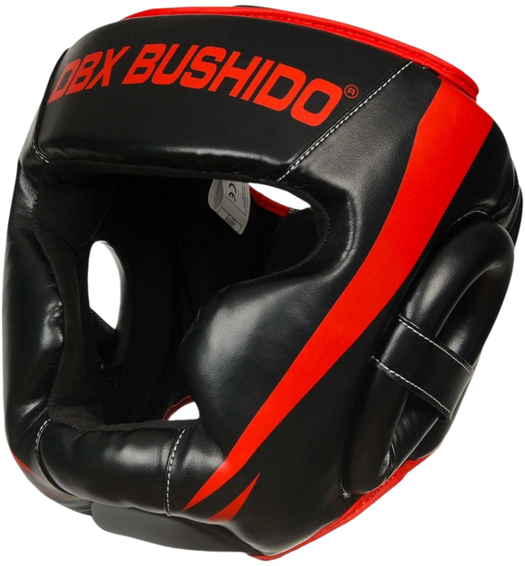 Kask bokserski Bushido ARH-2190R L Black/Red (5902539014310) - obraz 1