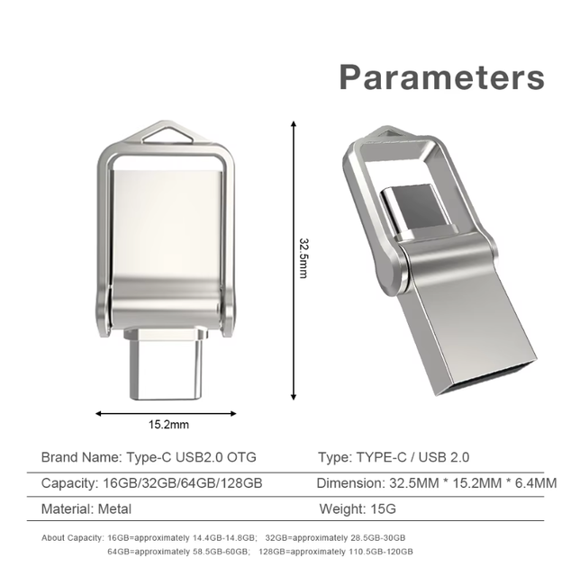Двухсторонняя флешка USB и Type-C флешка Microdrive 64GB - изображение 3