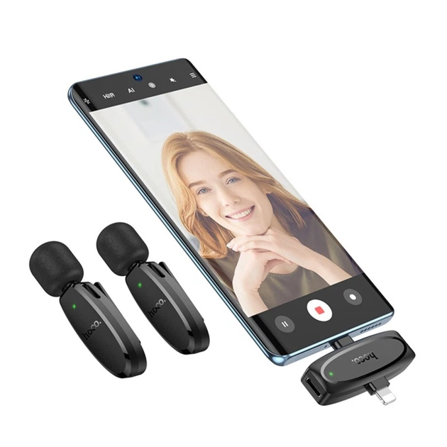 Бездротова мікрофонна система HOCO L15 Dual-mic clip-on wireless digital  microphone (iP/Type-C) Black (6942007638623) – фото, отзывы, характеристики  в интернет-магазине ROZETKA от продавца: Monopol-Koffer