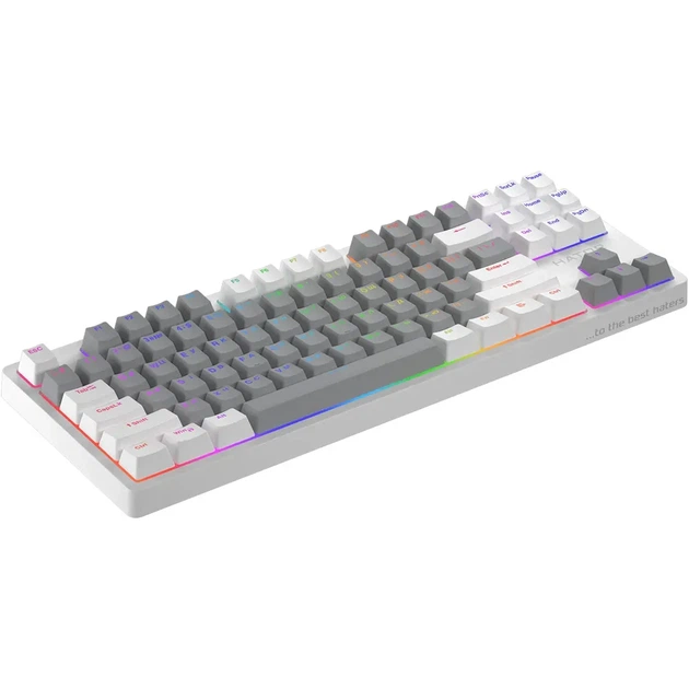 Клавіатура Hator Rockfall 2 Mecha Signature Edition USB Белый/Серый/Белый (HTK-521-WGW) [103447] - зображення 3