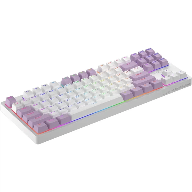 Клавиатура Hator Rockfall 2 Mecha Signature Edition USB White/White/Lilac (HTK-521-WWL) [103450] - изображение 3