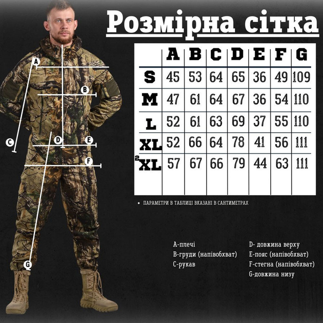 Маскировочный костюм Dense куртка и штаны из саржи камуфляж размер S - изображение 7