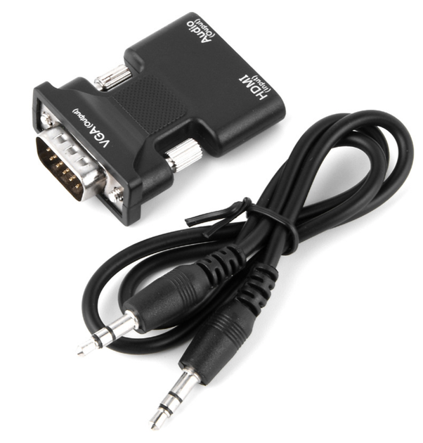 Конвертер видео адаптер HDMI - VGA 1080p со звуком - Фото 1 Конвертер видео адаптер HDMI - VGA 1080p со звуком - изображение 1