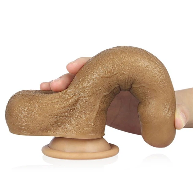 Фаллоимитатор Lovetoy Dual-Layered Uncircumcised Platinum Silicone Dildo 7 цвет коричневый (19580014000000000) - изображение 4