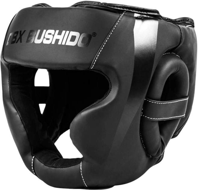 Kask bokserski Bushido Black Master ARH-2190B L Black (5902539019599) - obraz 1