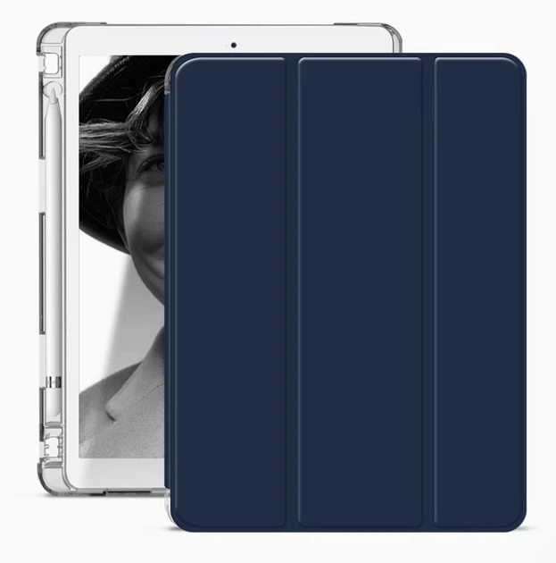 Чохол iPad Mini 6/7 TPU Transparent Pen Slot Smart Case midnight blue - Фото 1 Чохол iPad Mini 6/7 TPU Transparent Pen Slot Smart Case midnight blue - зображення 1