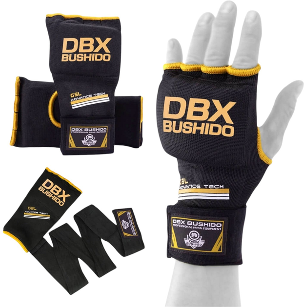 Бинти-рукавиці Bushido ARK-100017A L/XL Black/Gold (5902539012071) - зображення 8