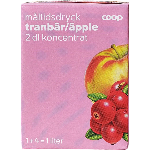 Фруктово-ягідний концентрат журавлина + яблуко Coop 200 мл coop_tranbar_2dl - Фото 1 Фруктово-ягідний концентрат журавлина + яблуко Coop 200 мл coop_tranbar_2dl - зображення 1