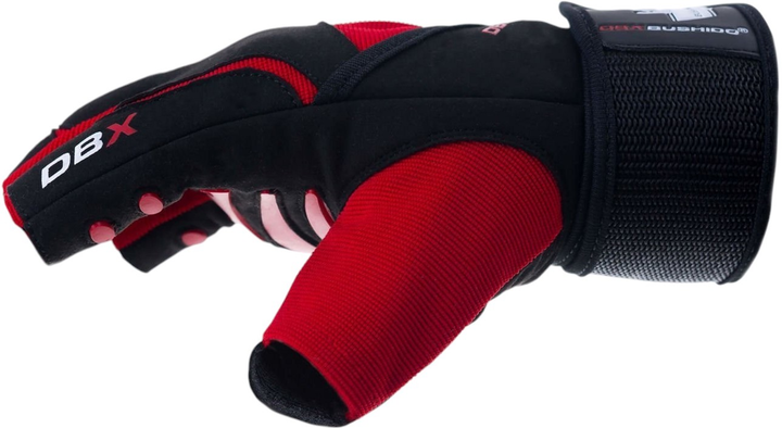 Рукавички для фітнесу Bushido GRIP-X WG-161 M Black/Red (5902539012521) - зображення 4