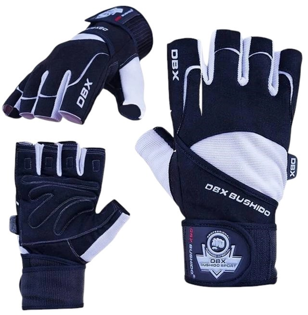 Рукавички для фітнесу Bushido GRIP-X WG-162 M Black/White (5902539012767) - зображення 5