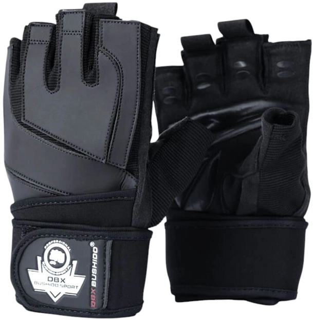 Рукавички для фітнесу Bushido GRIP-X WG-163 M Black (5904639192004) - зображення 1