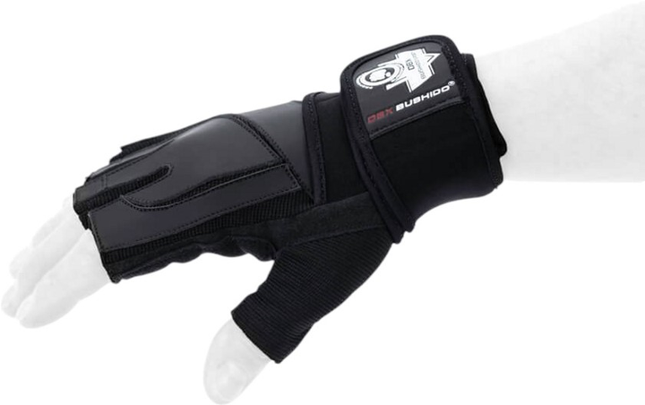 Рукавички для фітнесу Bushido GRIP-X WG-163 M Black (5904639192004) - зображення 8