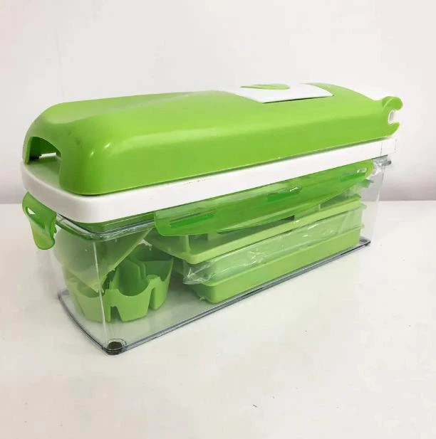 Овочерізка Найсер Дайсер, Nicer Dicer Plus подрібнювач, 11 видів шатківниці, для овочів, фруктів - зображення 9