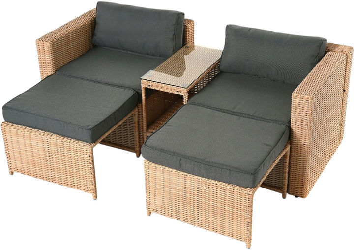 Zestaw mebli ogrodowych OTE Palermo mini set beige (OTE-004-PALERMO-MINI-SET-BEIGE) - obraz 4
