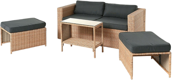 Zestaw mebli ogrodowych OTE Palermo mini set beige (OTE-004-PALERMO-MINI-SET-BEIGE) - obraz 5