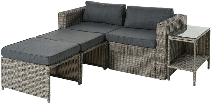 Zestaw mebli ogrodowych OTE Palermo mini set szary (OTE-004-PALERMO-MINI-SET-GREY) - obraz 4