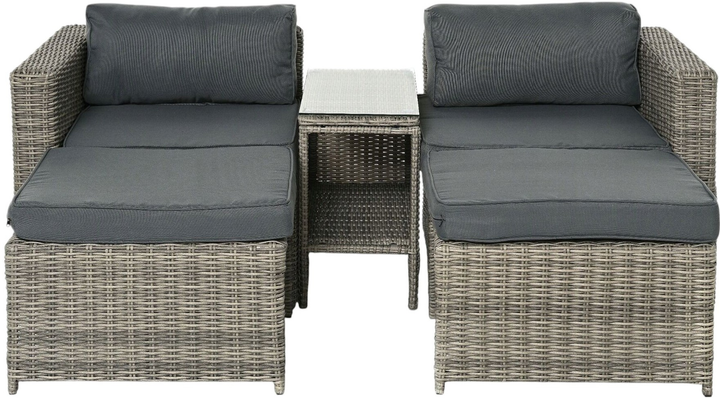 Zestaw mebli ogrodowych OTE Palermo mini set szary (OTE-004-PALERMO-MINI-SET-GREY) - obraz 5