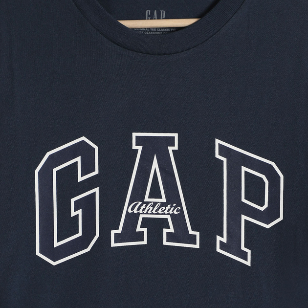 Футболка бавовняна довга чоловіча Gap 797924-01 M Темно-синя (1200116328459) - зображення 3