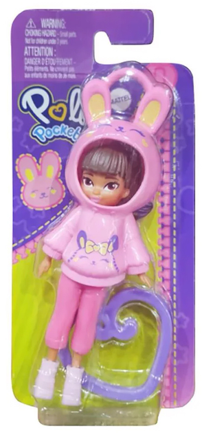 Zestaw do zabawy Polly Pocket Plush Doll Hoodie Buddy Królik HRD63 (194735174010) - obraz 5