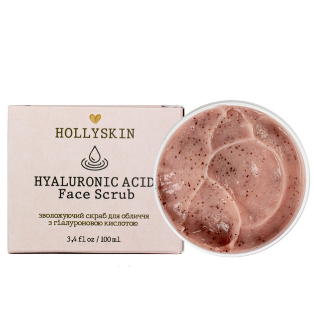Скраб для обличчя з гіалуроновою кислотою HOLLYSKIN Hyaluronic Acid Face Scrub, 100 мл - зображення 3