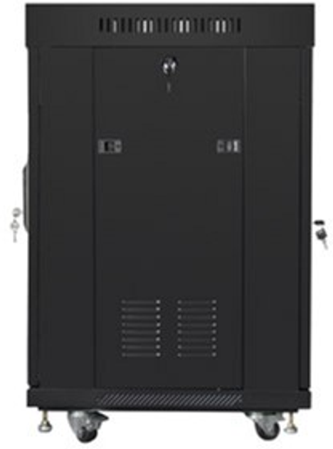 Szafa stojąca serwerowa Lanberg 19" 15U 600x600 Black (FF01-6615-12BL) - obraz 4