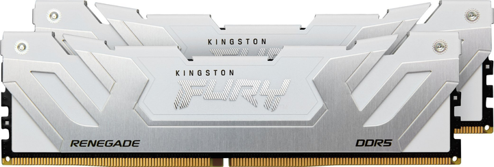 Оперативна пам'ять Kingston DDR5-8400 49152MB PC5-67200 (Kit of 2x24576) FURY Renegade Silver/White (KF584CU40RWK2-48) - зображення 2