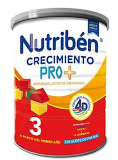 Молочна суха суміш для дітей Nutriben Nutribn Growth 800 г (8430094303824) - зображення 1