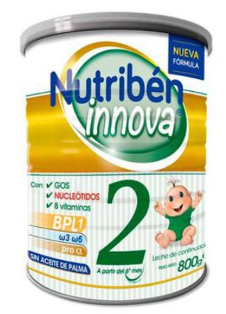 Молочна суха суміш для дітей Nutriben Innova 2 Continuation Milk 800 г (8430094308232) - зображення 1