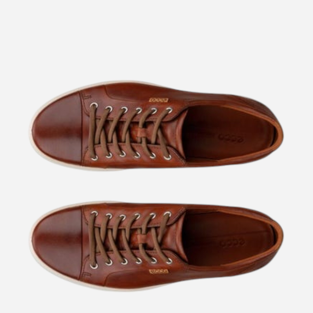 Sneakersy męskie skórzane do kostki Ecco Soft 7 M 43000401053 43 Brązowe (194891586542) - obraz 6