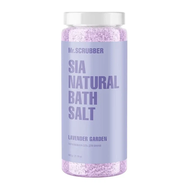 Парфюмерная соль для ванны Sia Natural Bath Salt Lavender Garden Mr SCRUBBER, 600 г - Фото 1 Парфюмерная соль для ванны Sia Natural Bath Salt Lavender Garden Mr SCRUBBER, 600 г - изображение 1