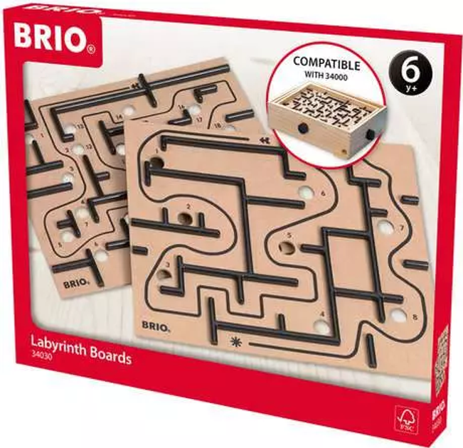 Ігровий набір Brio Expansion Boards for Wooden Labyrinth 2 шт (7312350340303) - зображення 1