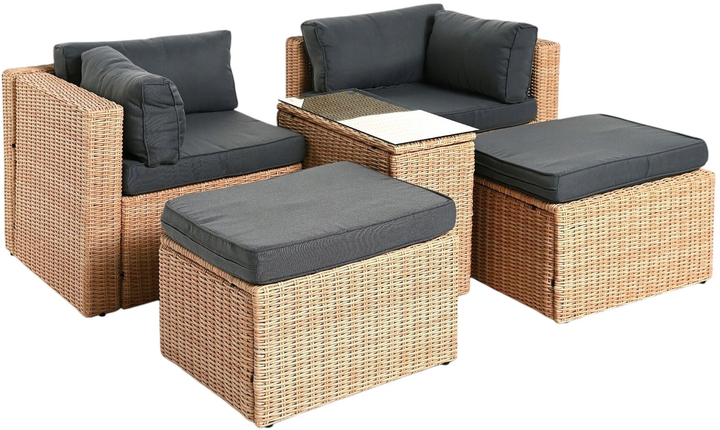 Zestaw mebli ogrodowych OTE Palermo beige (OTE-004-PALERMO-SET-BEIGE) - obraz 6