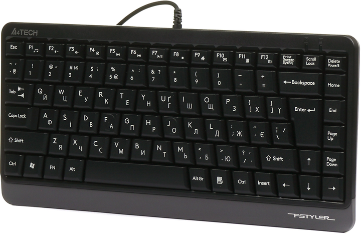 Клавиатура проводная A4Tech FKS11 USB Grey/Black (4711421960458) - изображение 2