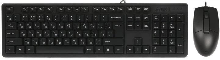 Комплект проводной A4Tech KK-3330 Black (4711421961851) - изображение 1