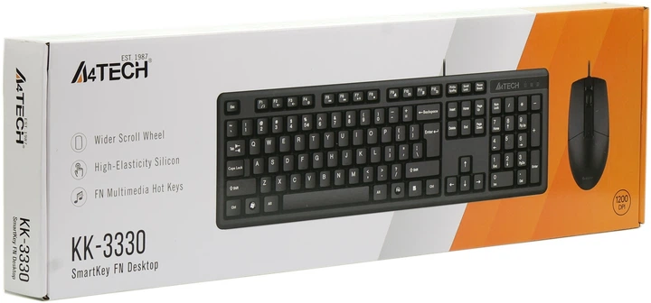 Комплект проводной A4Tech KK-3330 Black (4711421961851) - изображение 9