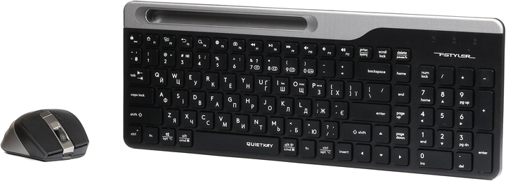 Комплект беспроводной A4Tech FB2535C Wireless/Bluetooth Smoky Grey (4711421971300) - изображение 2