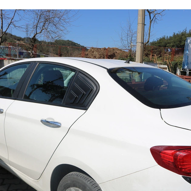 2 Накладки на задние окна для Fiat Tipo 2016+ (пластик) - изображение 3