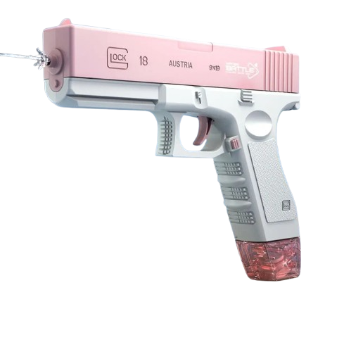 Дитячий Водяний пістолет Glock. Рожевий автоматичний водяний пістолет + 2 обойми - Фото 1 Дитячий Водяний пістолет Glock. Рожевий автоматичний водяний пістолет + 2 обойми - зображення 1