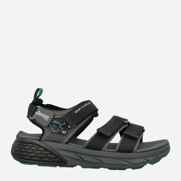 Sandały męskie Jeep JM51120A-062 43 28.9 cm Czarne (8057808742566) - obraz 1